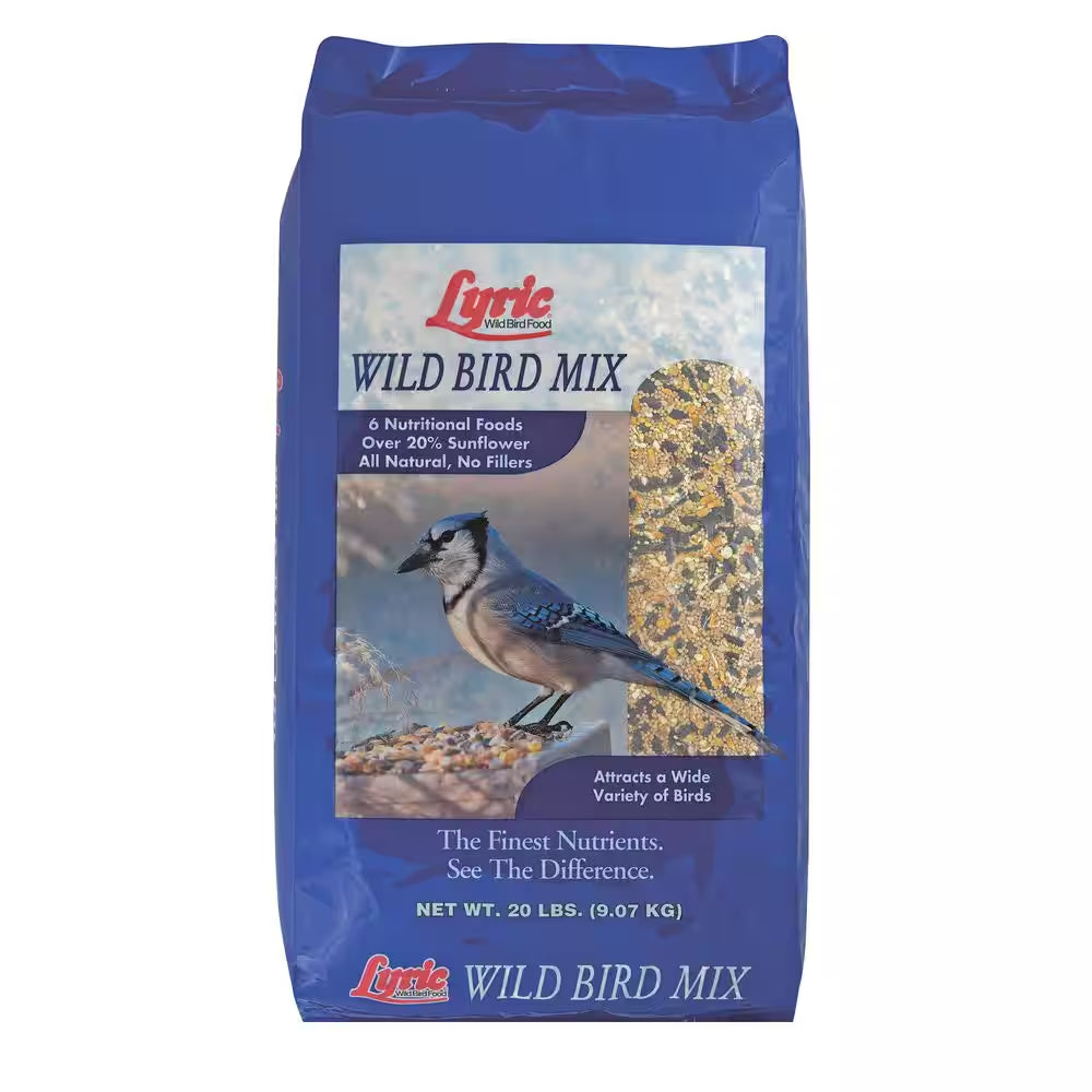 20 Lbs. Wild Bird Mix Bird Seed for outside Feeders