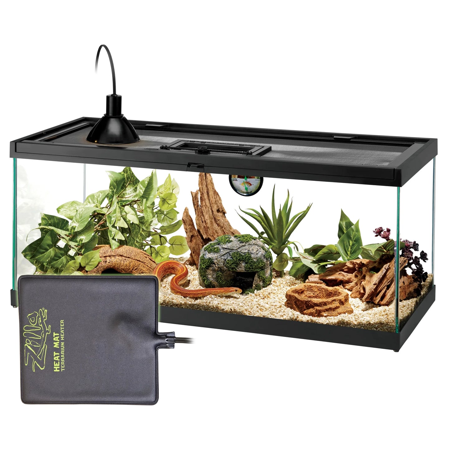 Terrarium Heat Mat for Reptiles, Black, Large, 50-60 Gallon, 24 Watt