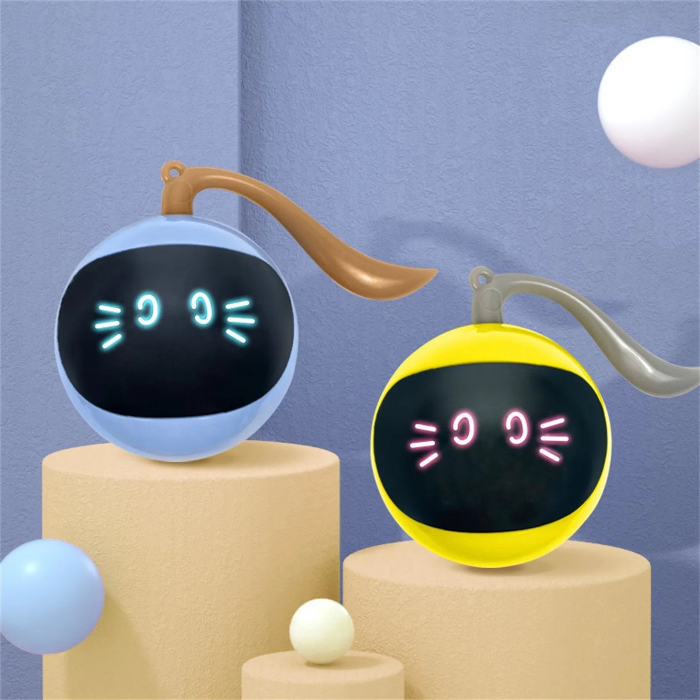 Electric Cat Toys Automatic Rolling Ball Interactive Cat Toys for Cats Training Self-Movingtoys Pet Accessories