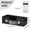 Wooden Pet Snack Storage Box with 3 Plastic Treat Jar Dog Food Storage Holder Multifunction Snack Organizer for Cat Food Storage