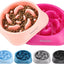 Slow Feeder Dog Bowls 2PCS, Anti-Choking Puzzle Dog Food Bowls, Anti-Slip Interactive Dog Feeding Bowls That Slow down Eating, Bloat Stop Maze Dog Dishes for All Breeds Pets Pink&Purple