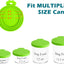 2 Pack Silicone Pet Can Cover Lids, Universal Size for Dog Cat Food, 1 Fit 3 Standard Size Can Tops, BPA Free Dishwasher Safe (Orange, Green)