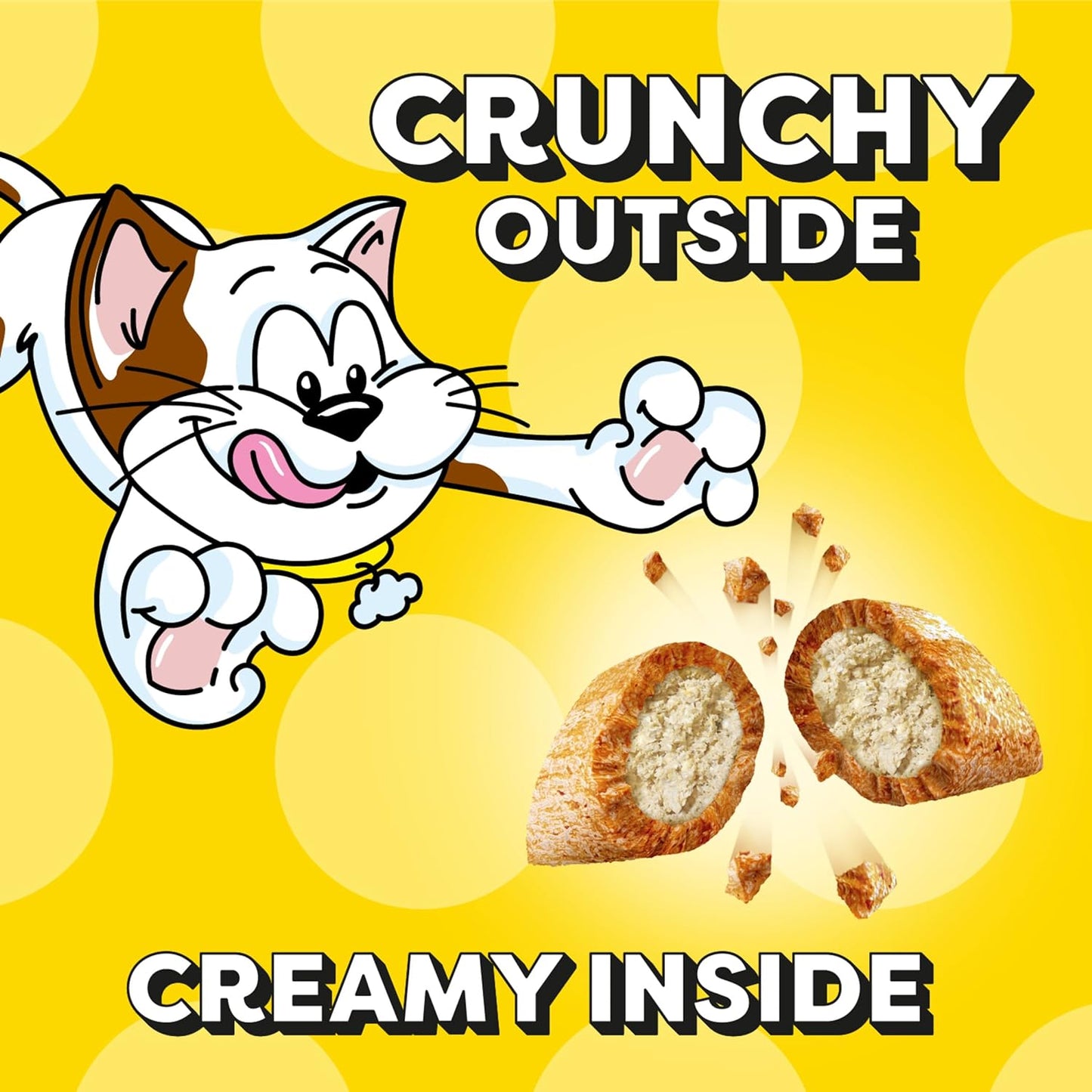 Jumbo Stuff Crunchy and Soft Cat Treats, Savory Salmon Flavor, 5.3 Oz. Pouch (Pack of 10)
