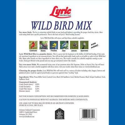 20 Lbs. Wild Bird Mix Bird Seed for outside Feeders