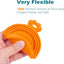2 Pack Silicone Pet Can Cover Lids, Universal Size for Dog Cat Food, 1 Fit 3 Standard Size Can Tops, BPA Free Dishwasher Safe (Orange, Green)
