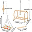 8 Pack Extra Large Bird Toys for Parakeet Toys for Bird Cage Accessories Parakeets Swing Chewing Toys,  Wooden Bird Toys for Cage Parrots Toys, Bird Training Toys, Parrot Hanging Swing
