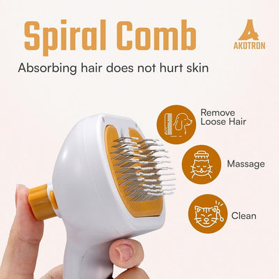 Cat Steam Brush 2024 New Rechargeable Self-Cleaning Pet Grooming Brush