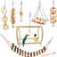 8 Pack Extra Large Bird Toys for Parakeet Toys for Bird Cage Accessories Parakeets Swing Chewing Toys,  Wooden Bird Toys for Cage Parrots Toys, Bird Training Toys, Parrot Hanging Swing