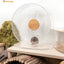 Silent Hamster Exercise Wheel: - Dual-Bearing Quiet Spinning Acrylic Hamster Running Wheel for Dwarf Hamster Gerbils Mice Degus or Other Small Animals (S)